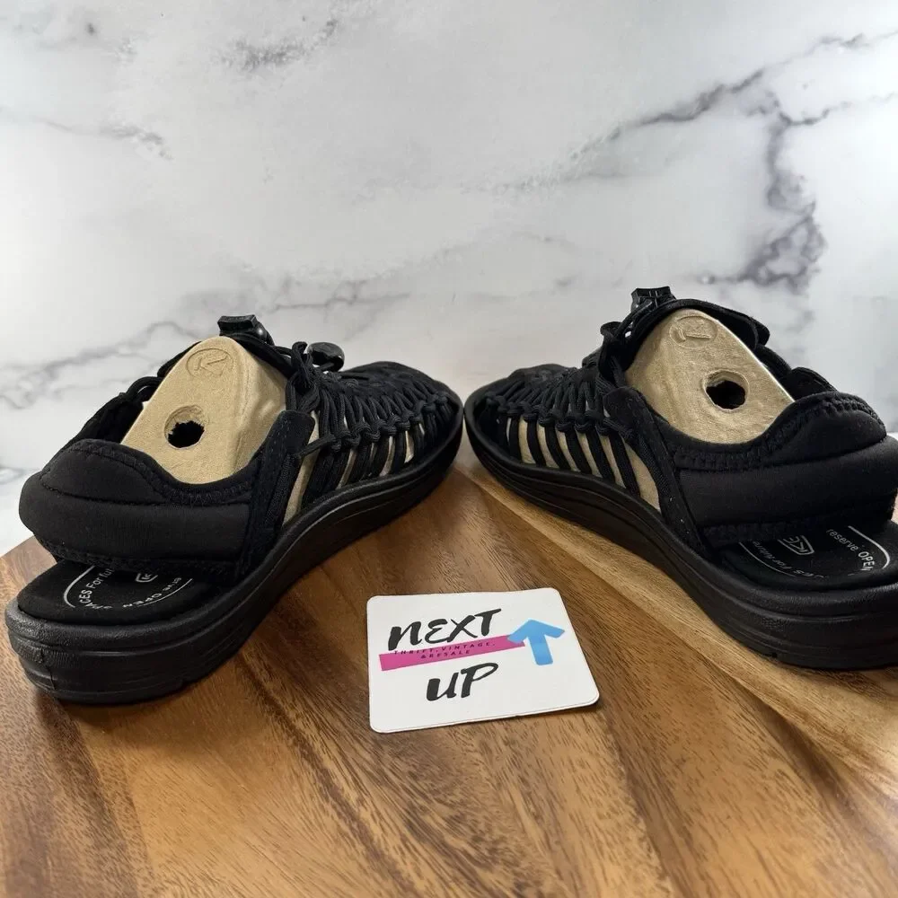 Men’s size 8-KEEN Uneek II Open Toe Sport Water Hiking Sandals Black/Black